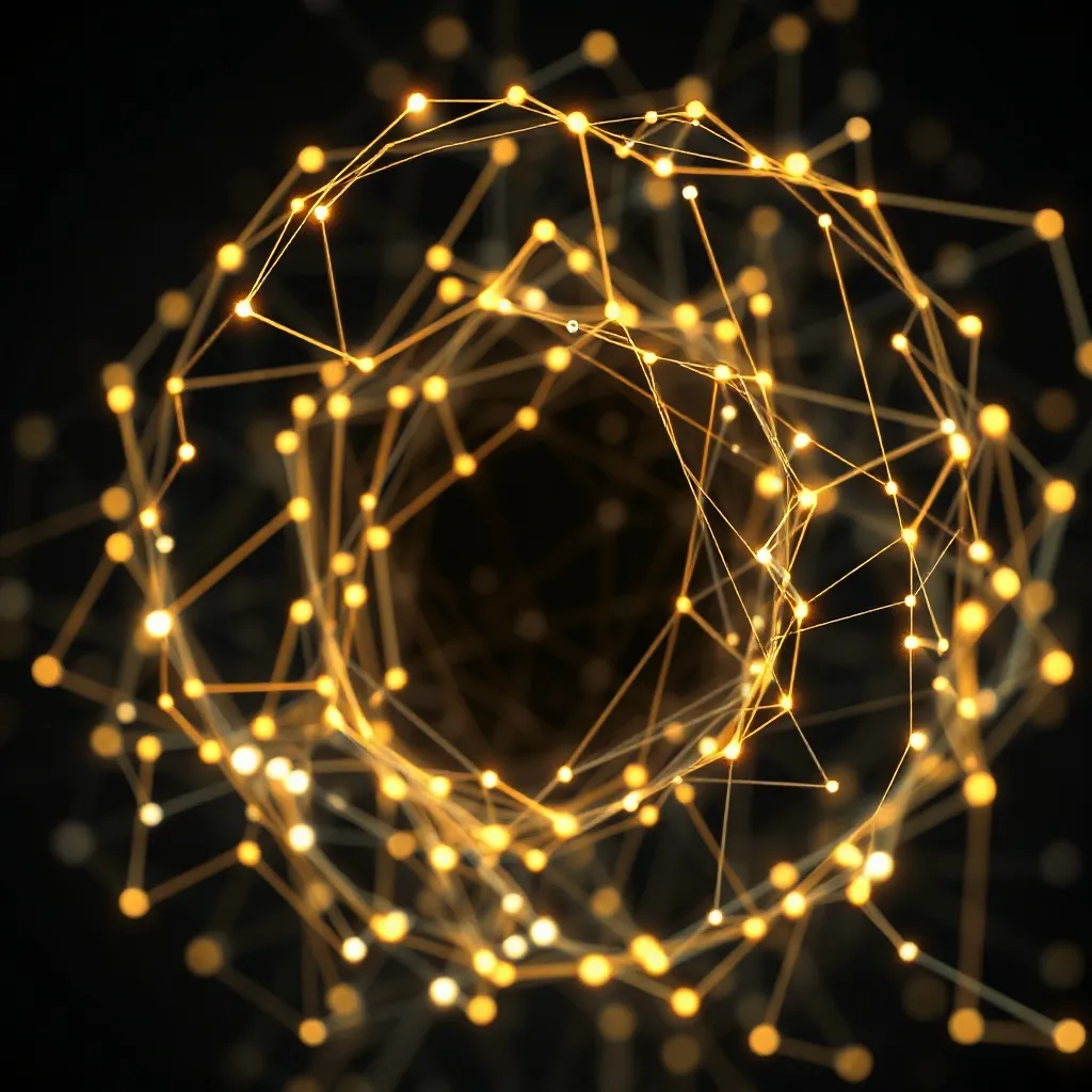 Abstract technical visualization of neural network layers, g