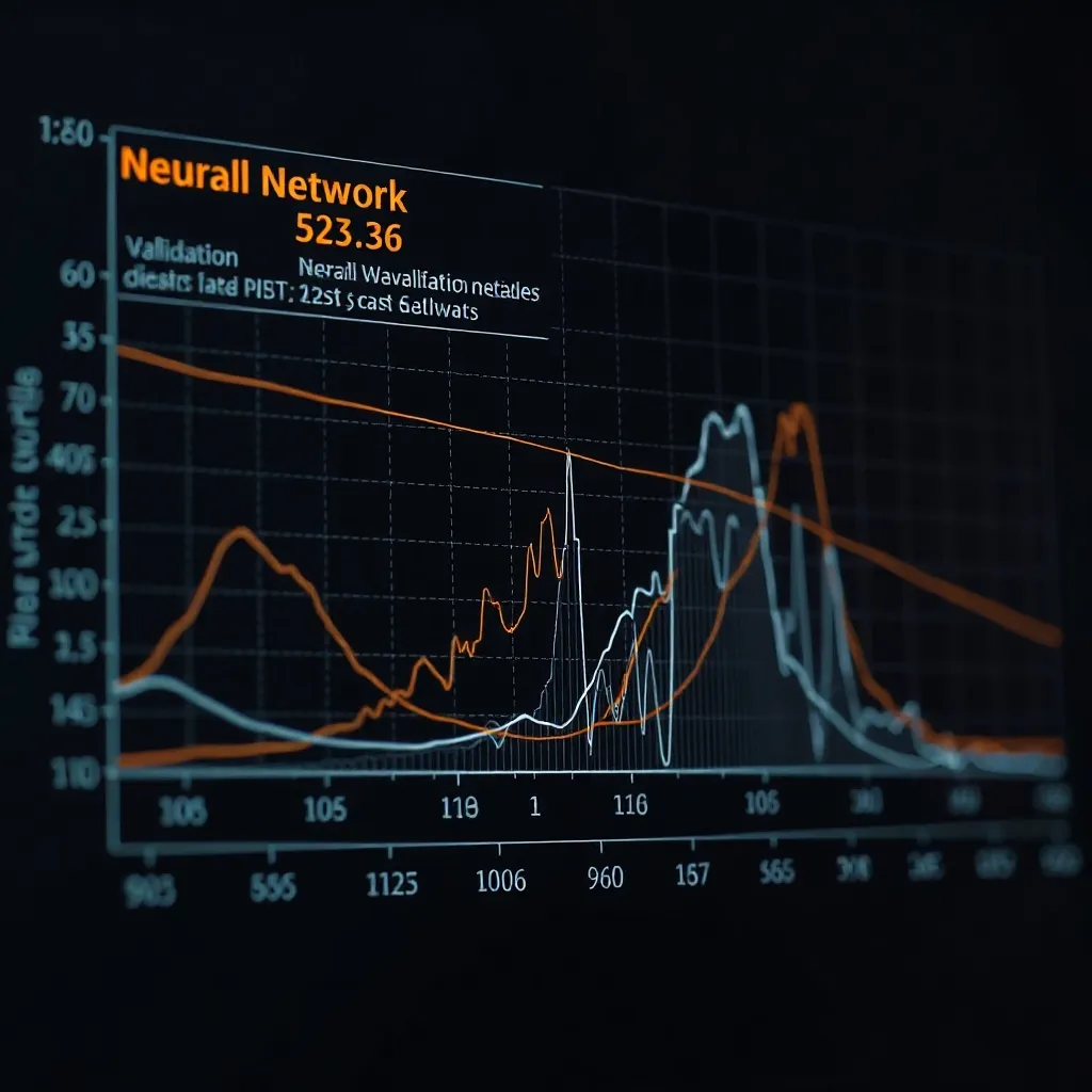 A highly detailed technical graph showing neural network los